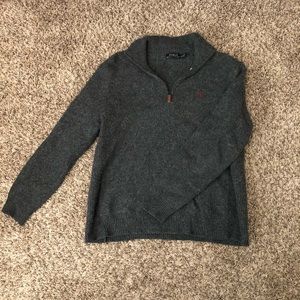 Men’s Grey Wool Ralph Lauren Pullover 1/4 Zip!